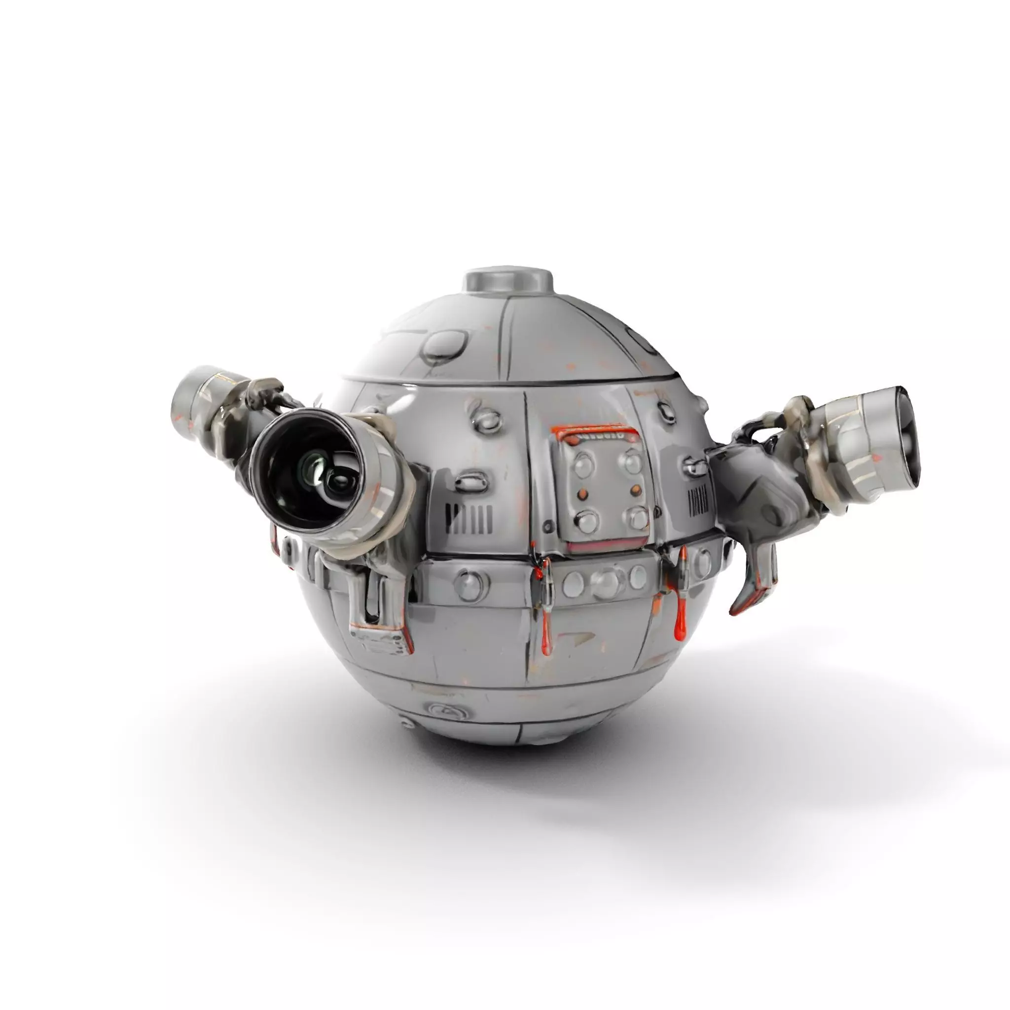 Robotic Surveillance Sphere model pack Low-poly 3D model_0
