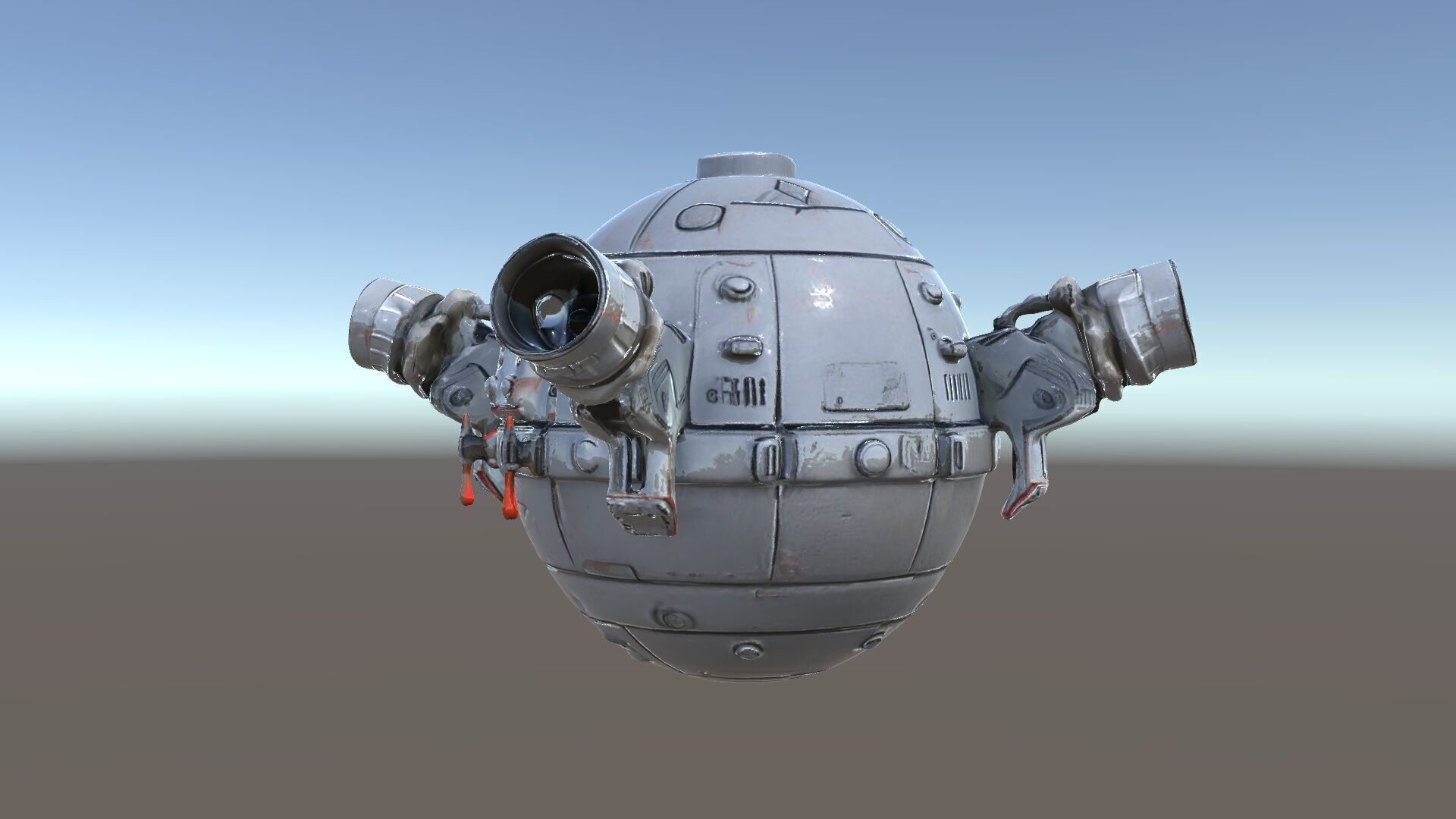 Robotic Surveillance Sphere model pack Low-poly 3D model_6