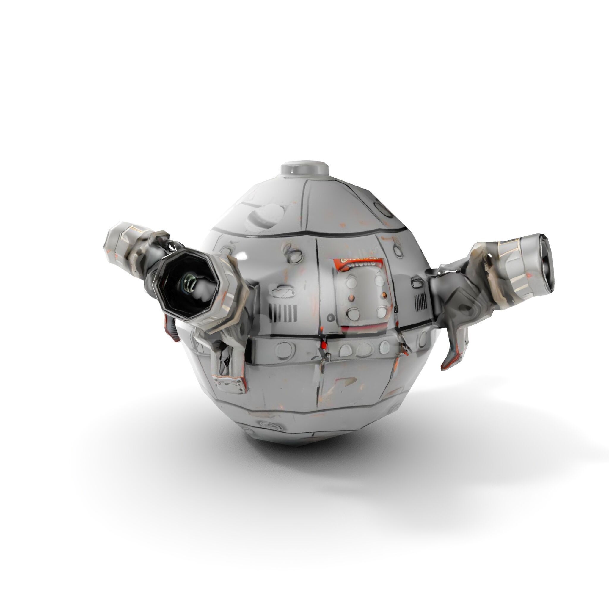 Robotic Surveillance Sphere model pack Low-poly 3D model_8