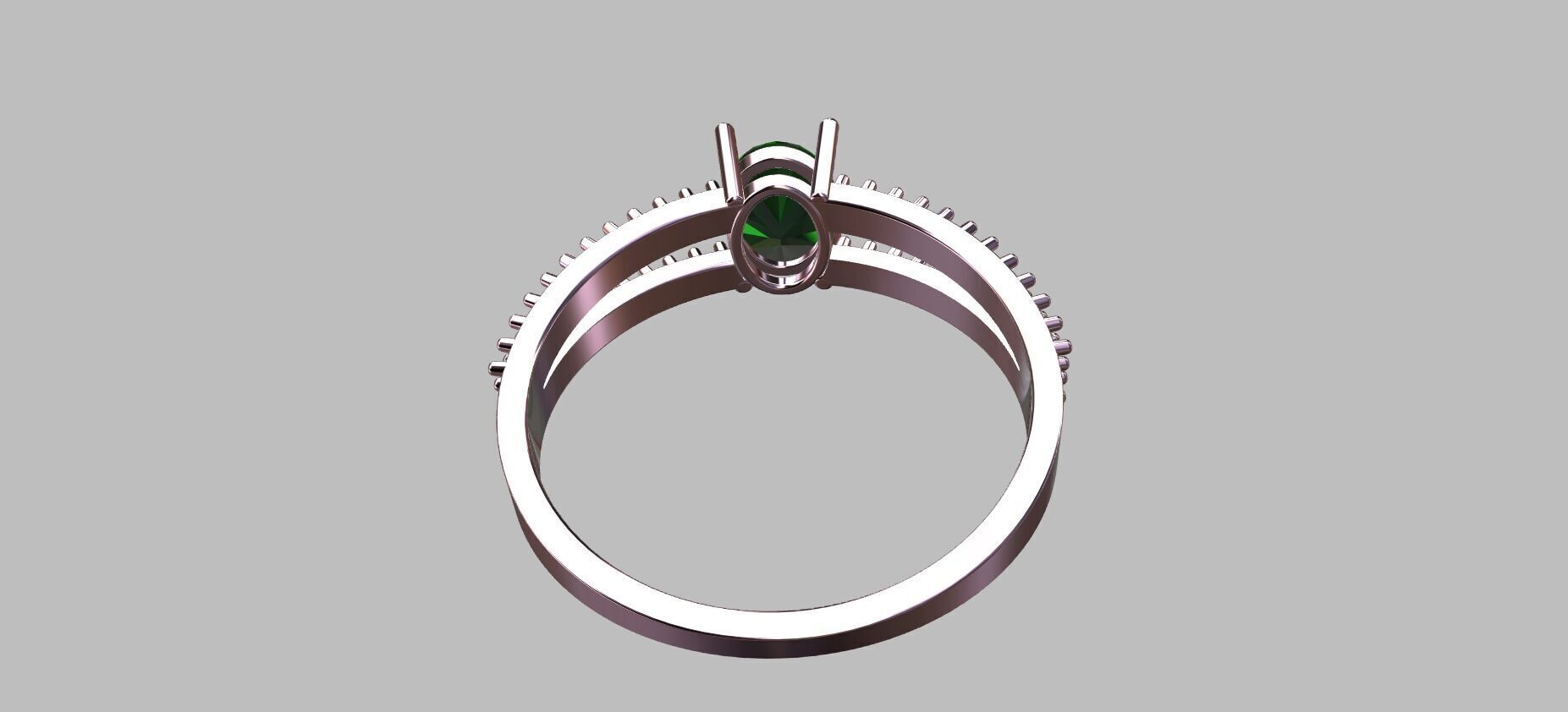 Double Hoop Ring 3D print model_8