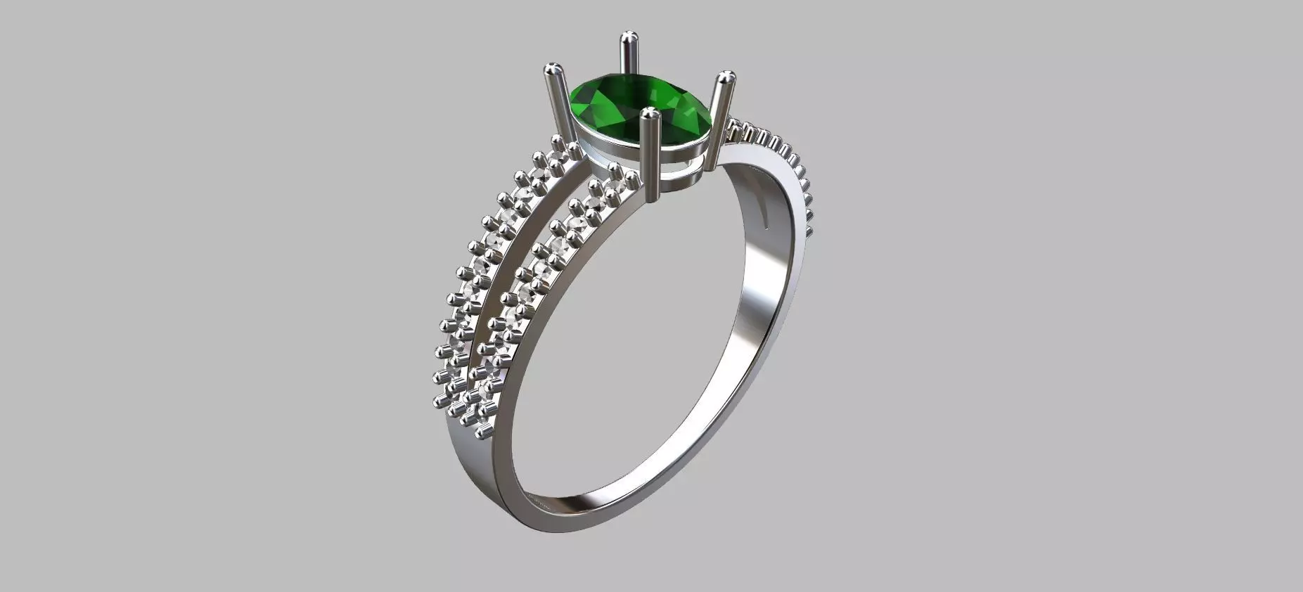 Double Hoop Ring 3D print model_0
