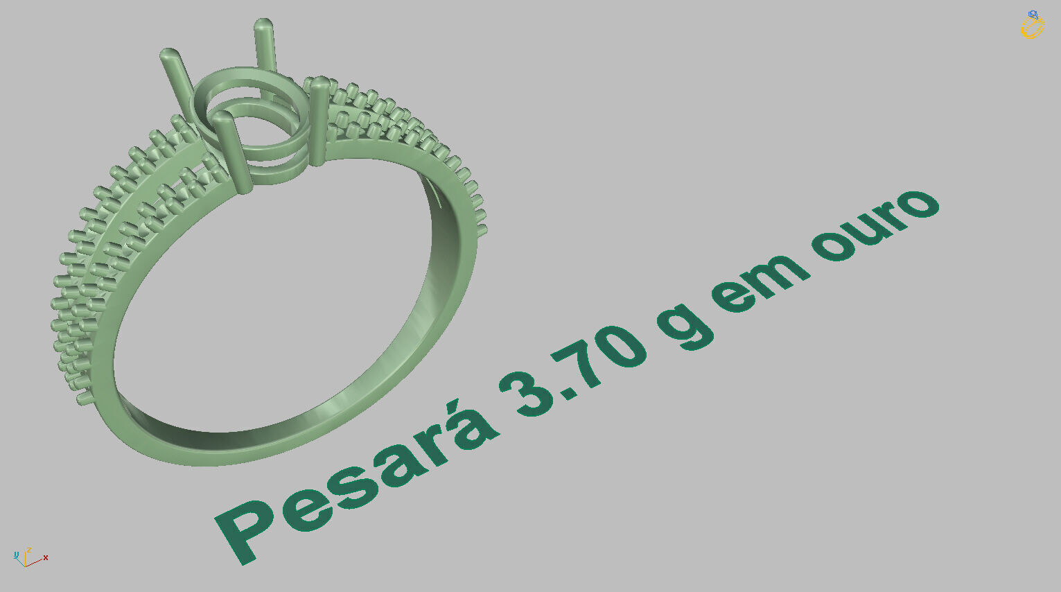 Double Hoop Ring 3D print model_14