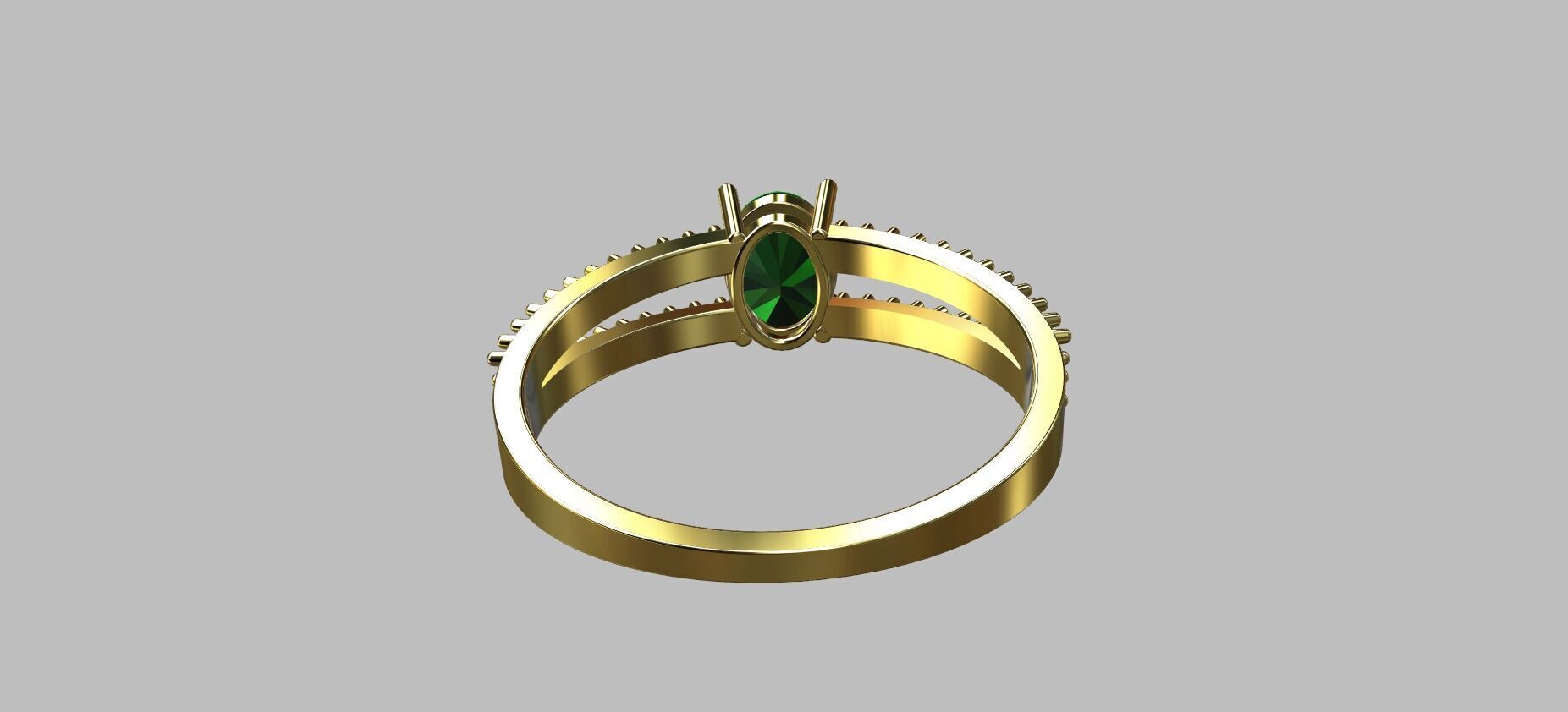 Double Hoop Ring 3D print model_5