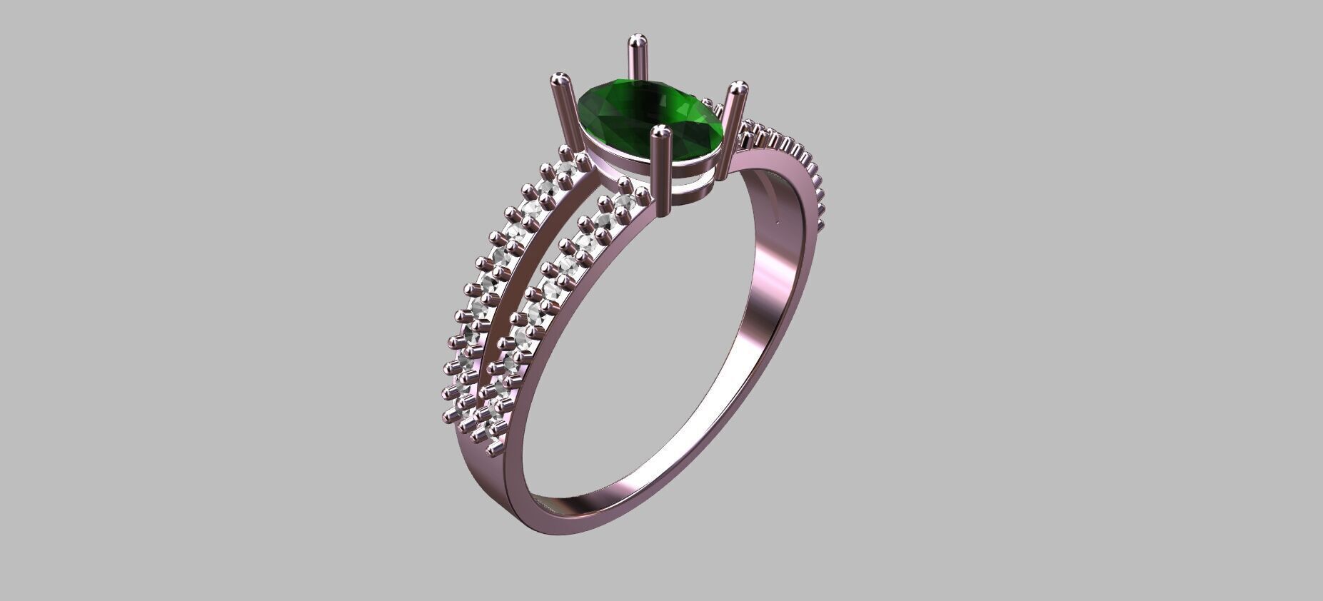 Double Hoop Ring 3D print model_7