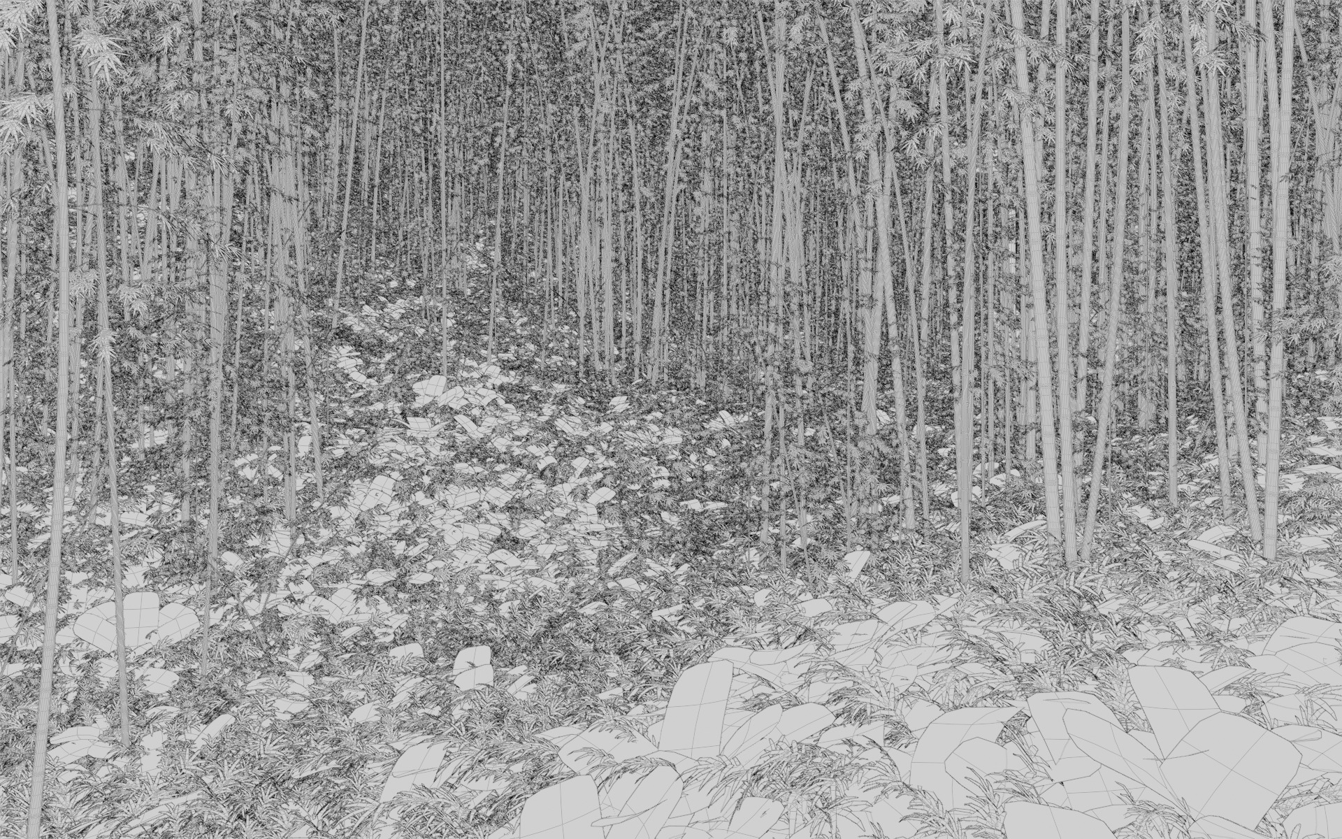 Bamboo Forest Shrine 3d Scene 3D model_17