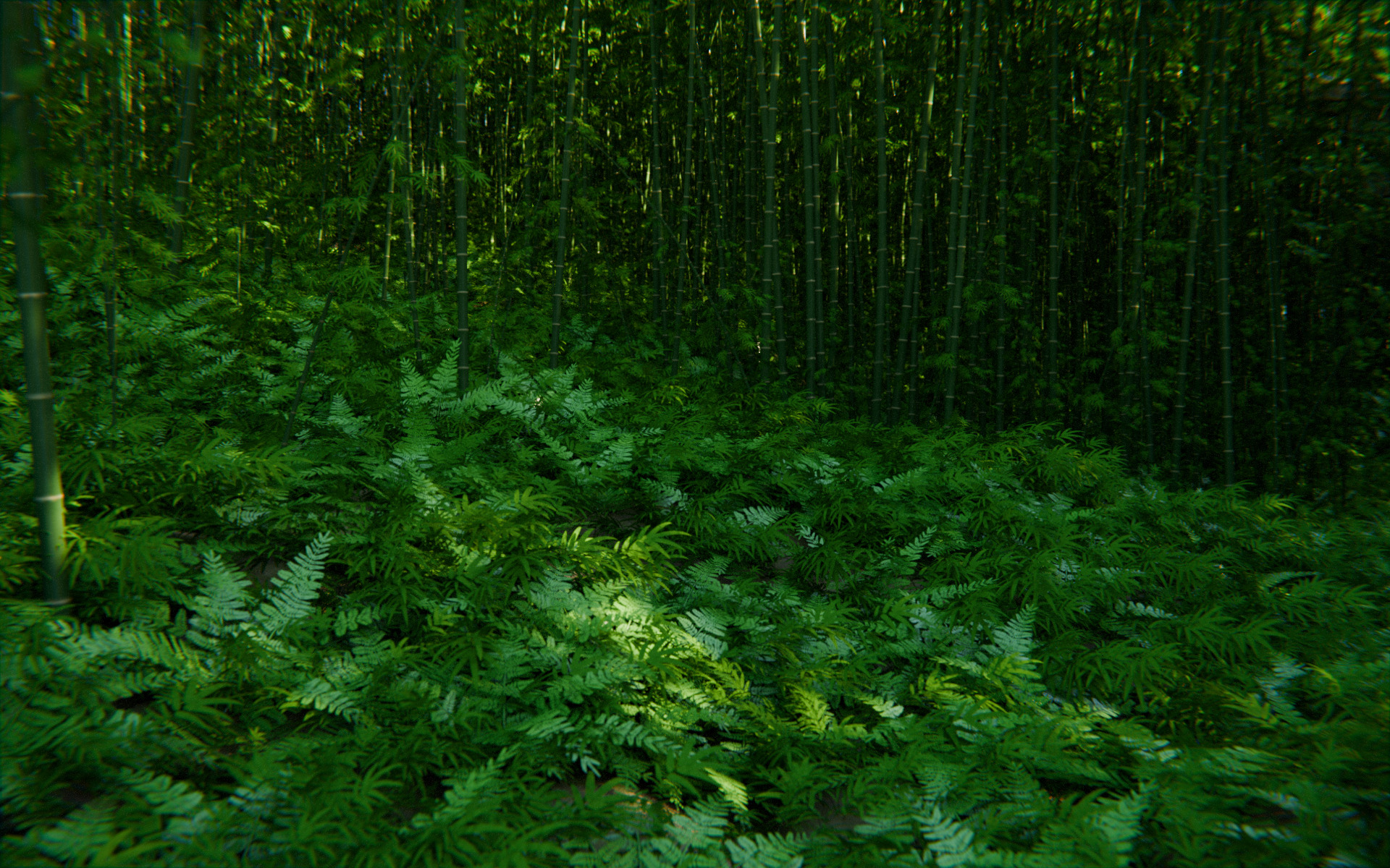 Bamboo Forest Shrine 3d Scene 3D model_12