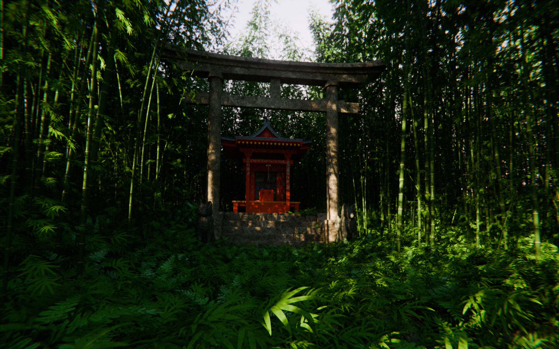 Bamboo Forest Shrine 3d Scene 3D model_6