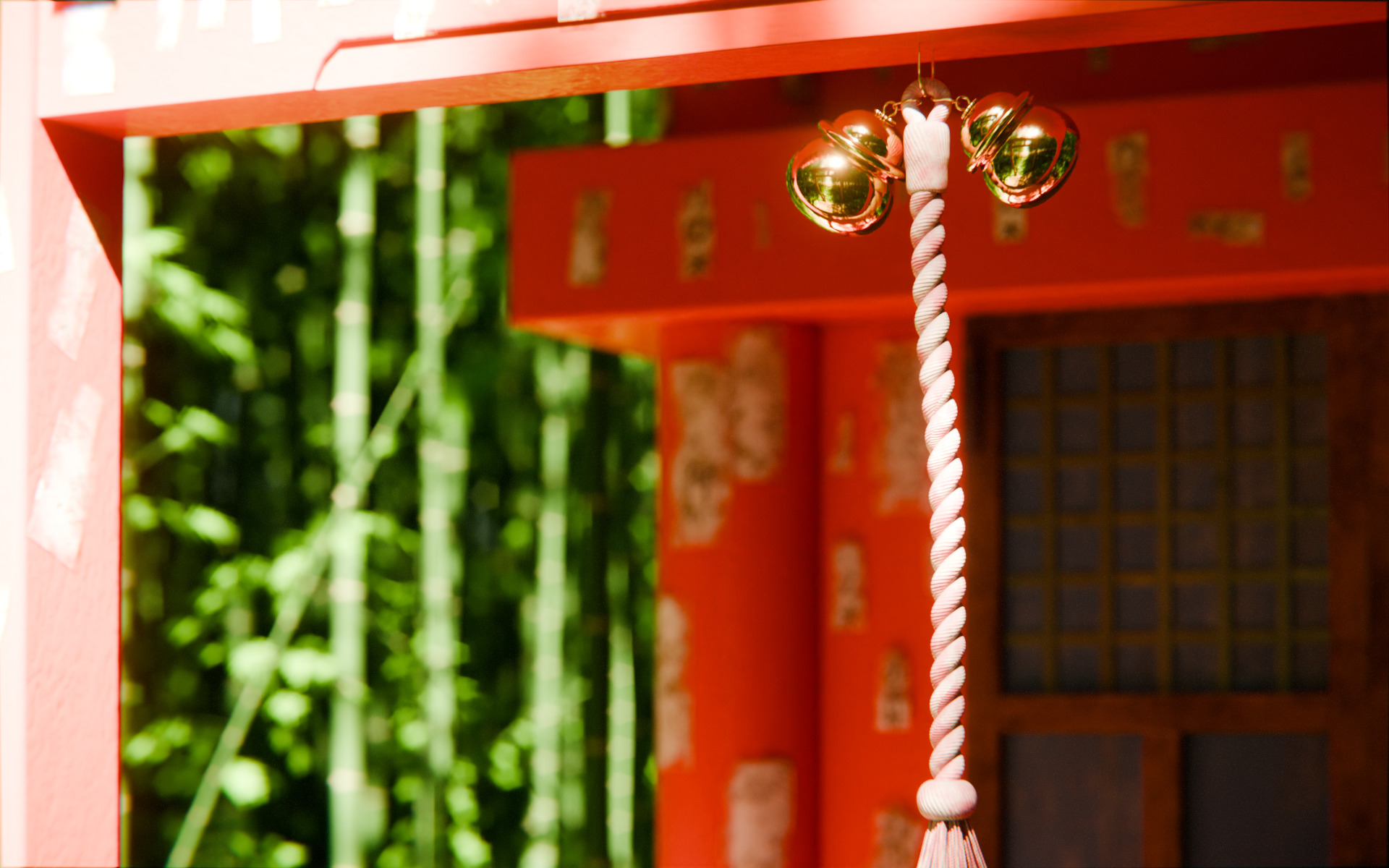 Bamboo Forest Shrine 3d Scene 3D model_3