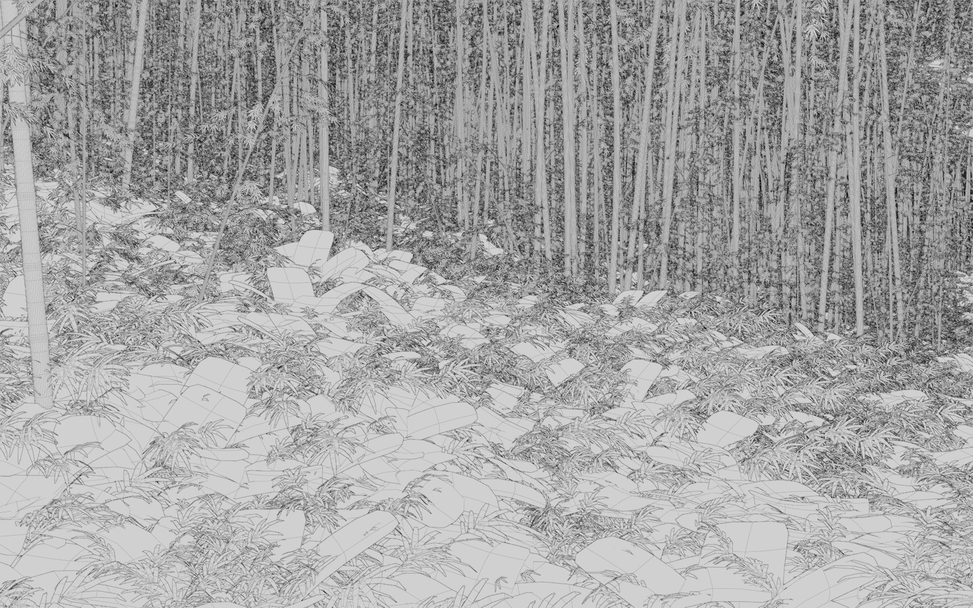 Bamboo Forest Shrine 3d Scene 3D model_21