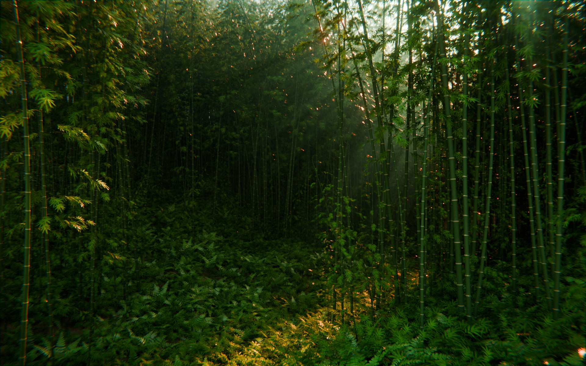 Bamboo Forest Shrine 3d Scene 3D model_7