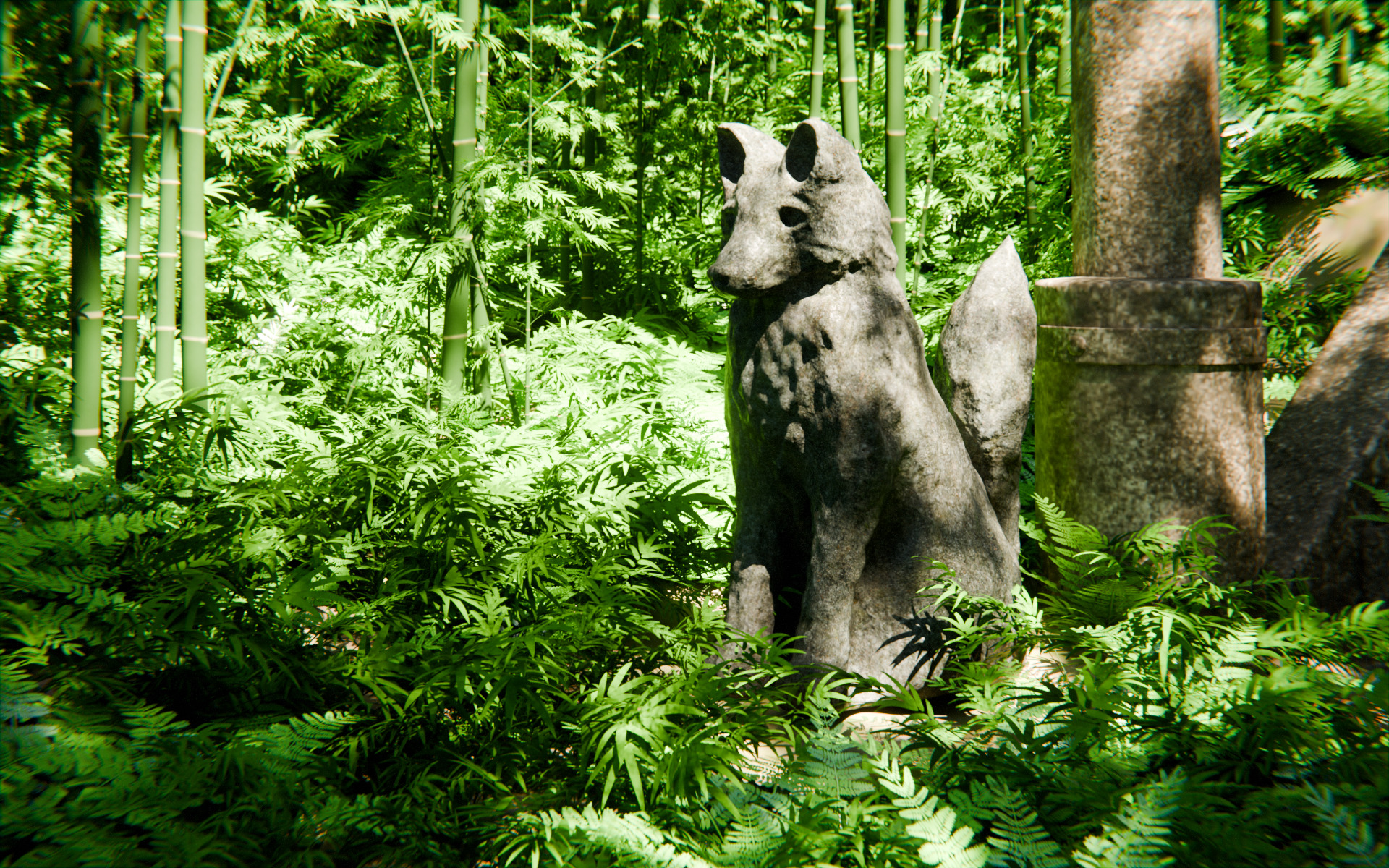 Bamboo Forest Shrine 3d Scene 3D model_5