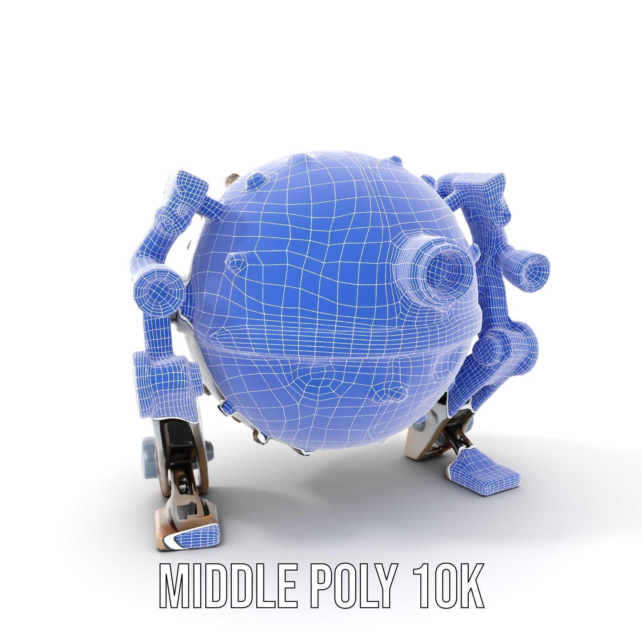 Futuristic Spherical Robot model pack Low-poly 3D model_7