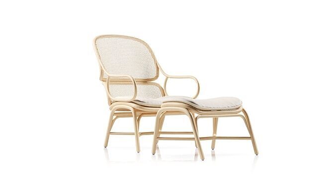 Expormim Frames Armchair with ottoman 3D model