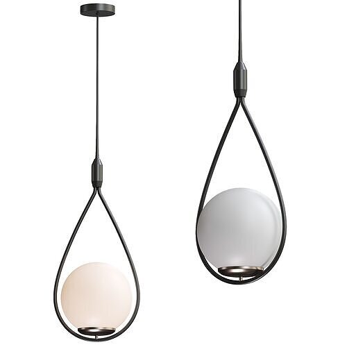 Pendant light Mudoni MR-937 1-bulb black 3D model