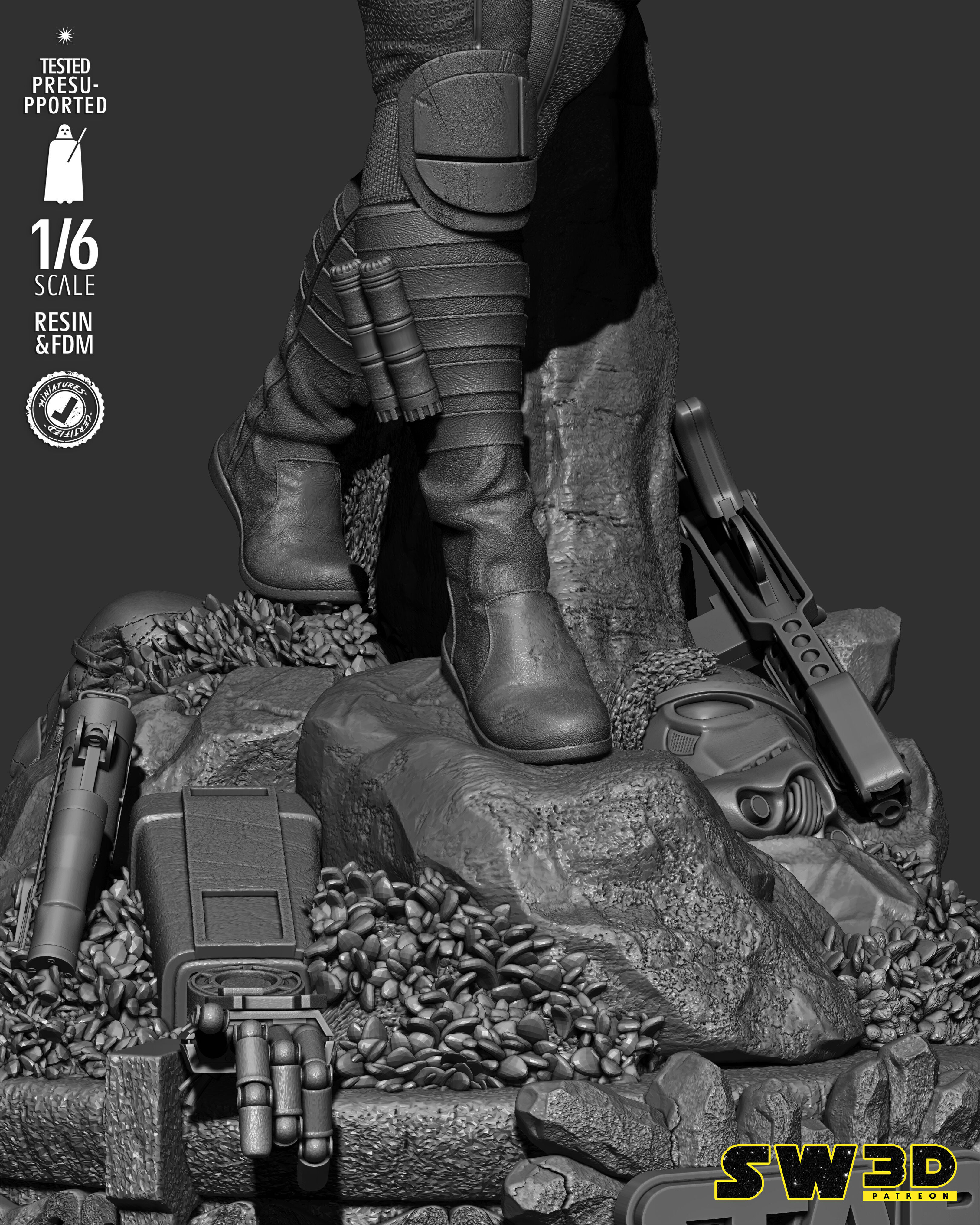 STAR WARS Care Dune Sculpture 3D print model_21