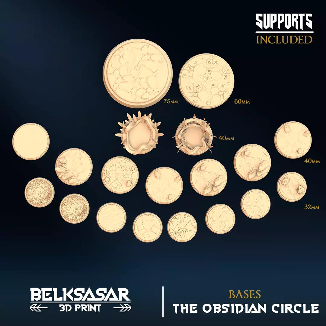 The Obsidian Circle - Bases 3D print model