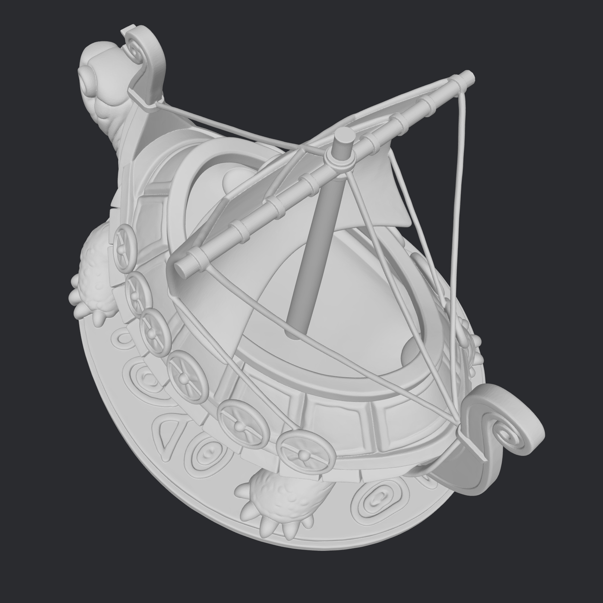 sea turtle-viking ship-pot-multipurpose 3D print model_5