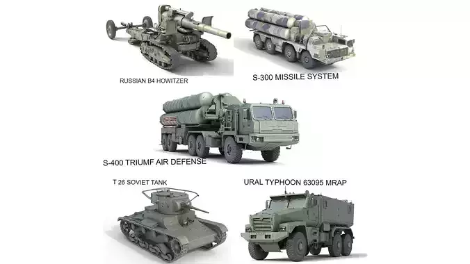 5 Military Vehicles Collection v20
