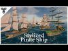 Stylized Pirate Ship - By Yorakeys Low-poly 3D model_1