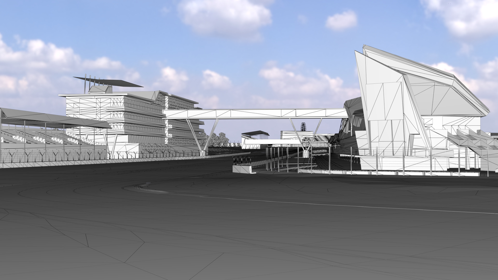 Silverstone Track Low-poly 3D model_14