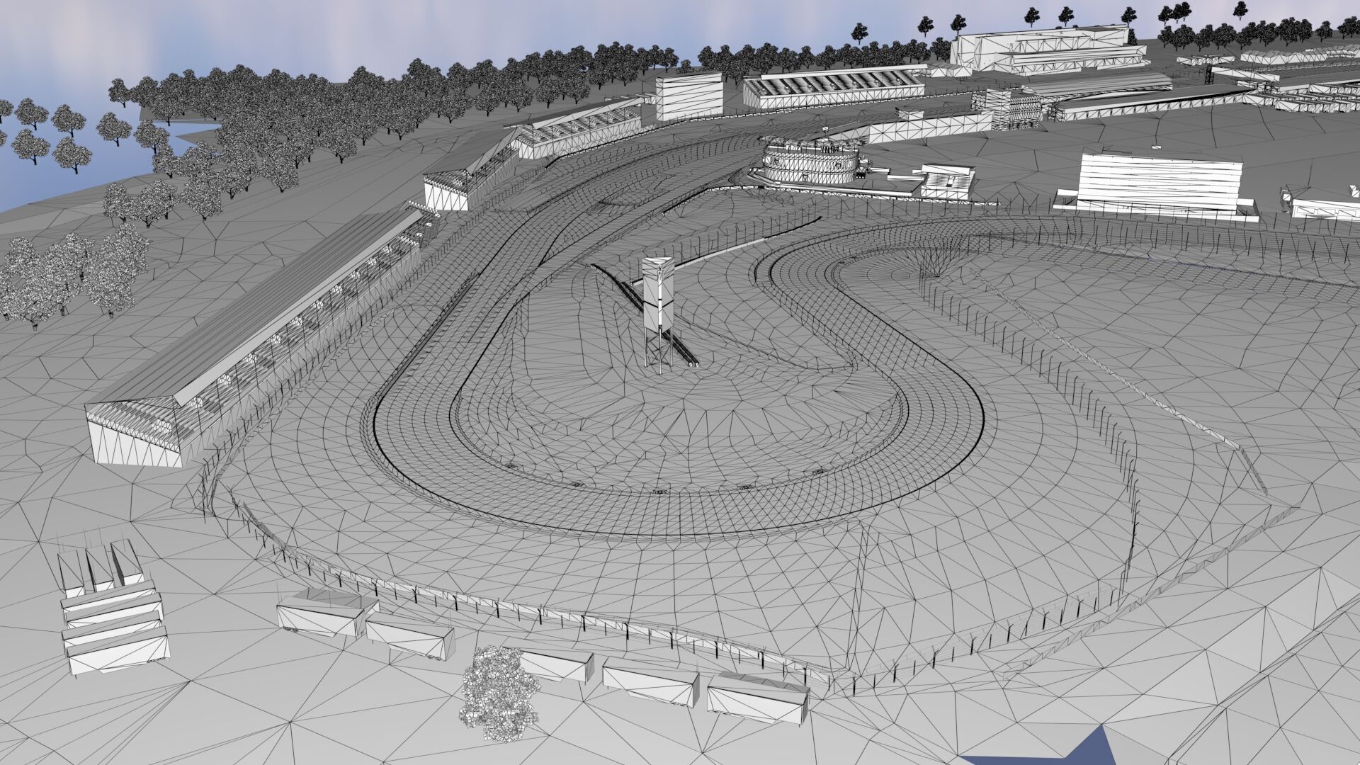 Silverstone Track Low-poly 3D model_25