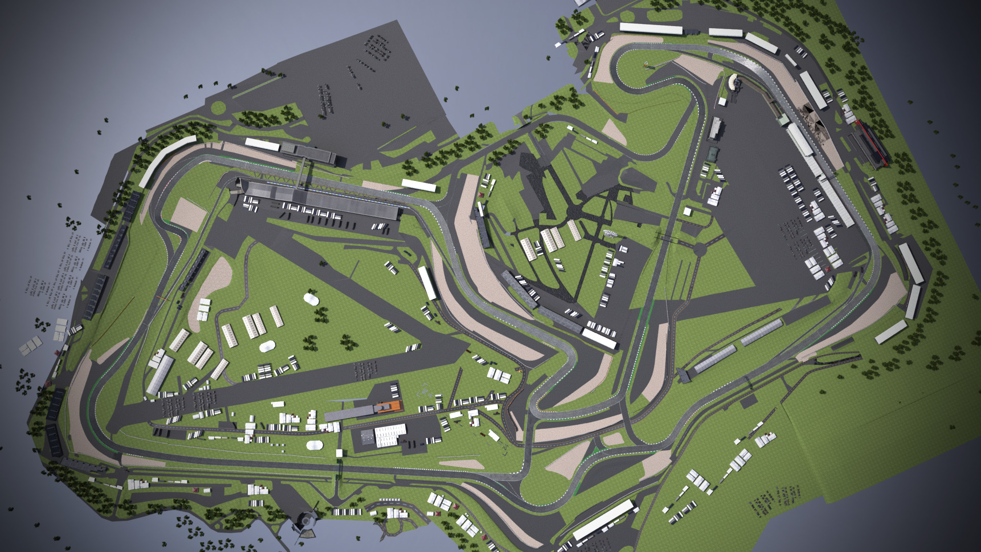 Silverstone Track Low-poly 3D model_1