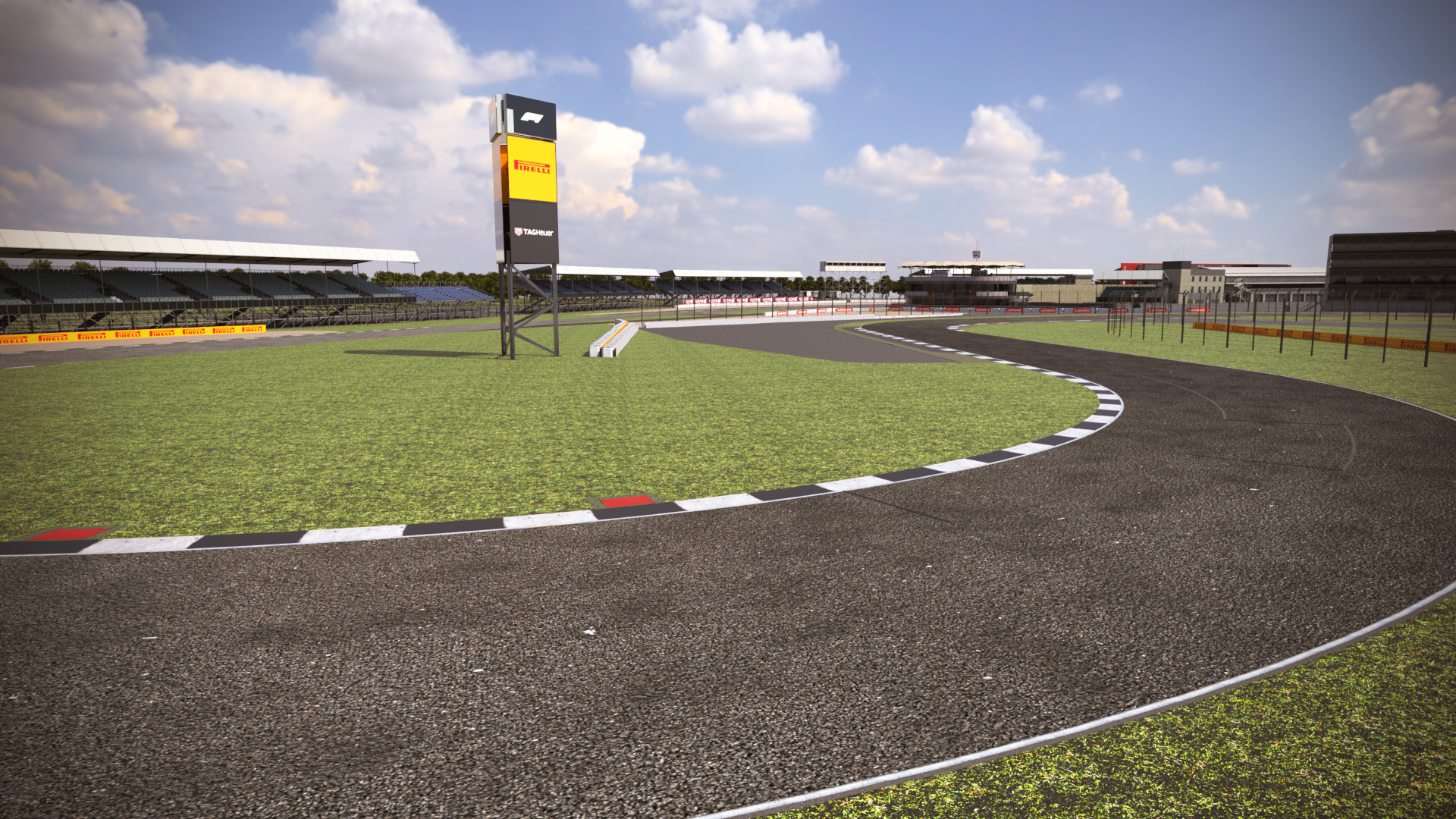 Silverstone Track Low-poly 3D model_10