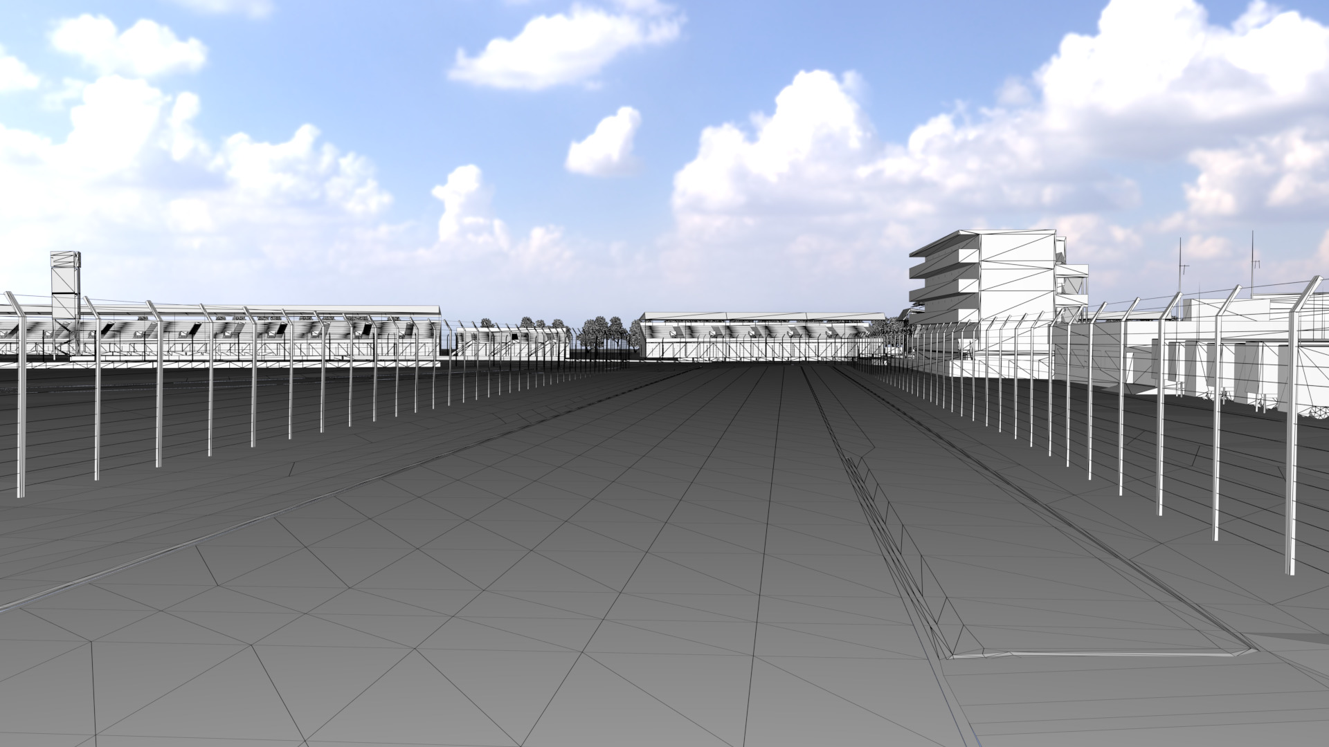 Silverstone Track Low-poly 3D model_17