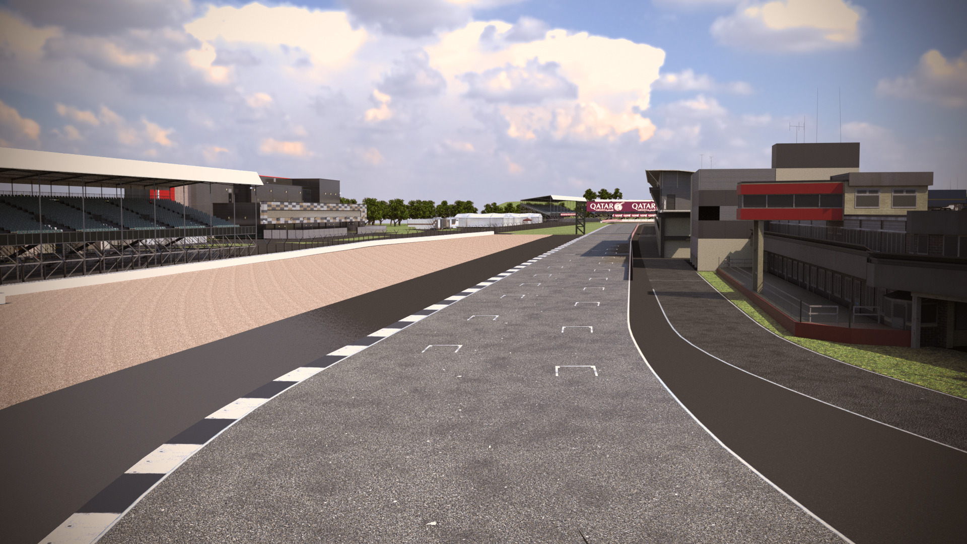 Silverstone Track Low-poly 3D model_6
