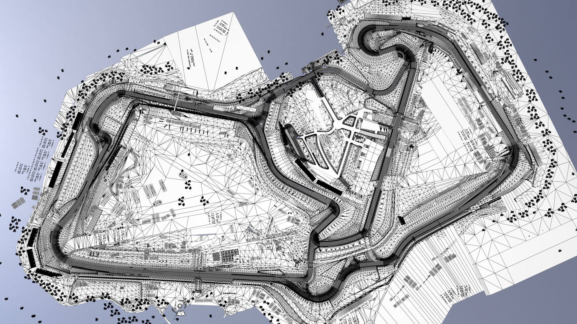 Silverstone Track Low-poly 3D model_13