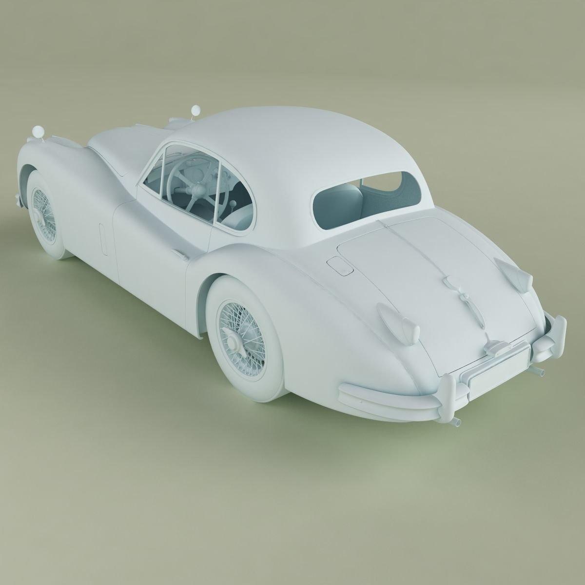 Jaguar XK140 Fixed Head Coupe 3D model_11