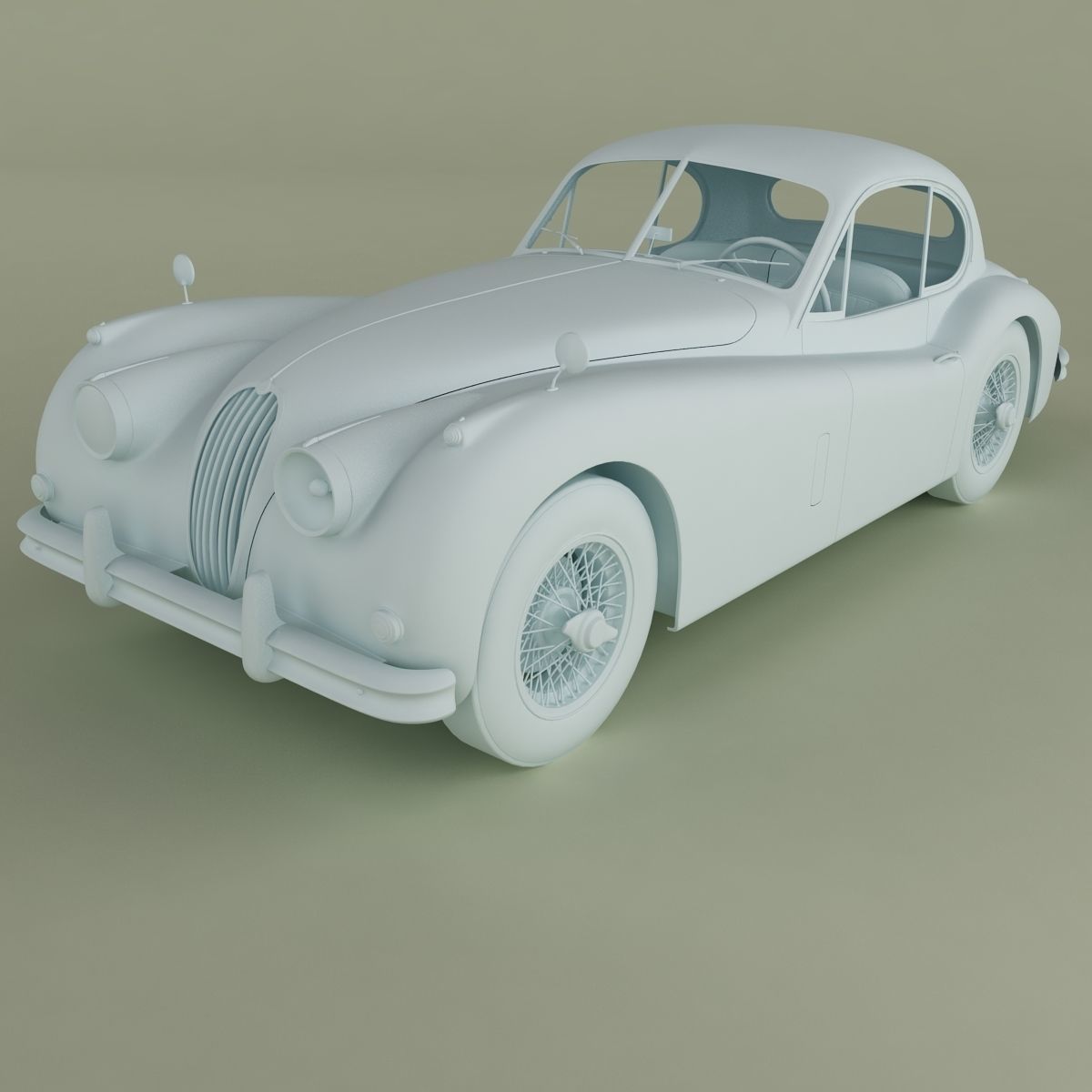 Jaguar XK140 Fixed Head Coupe 3D model_9