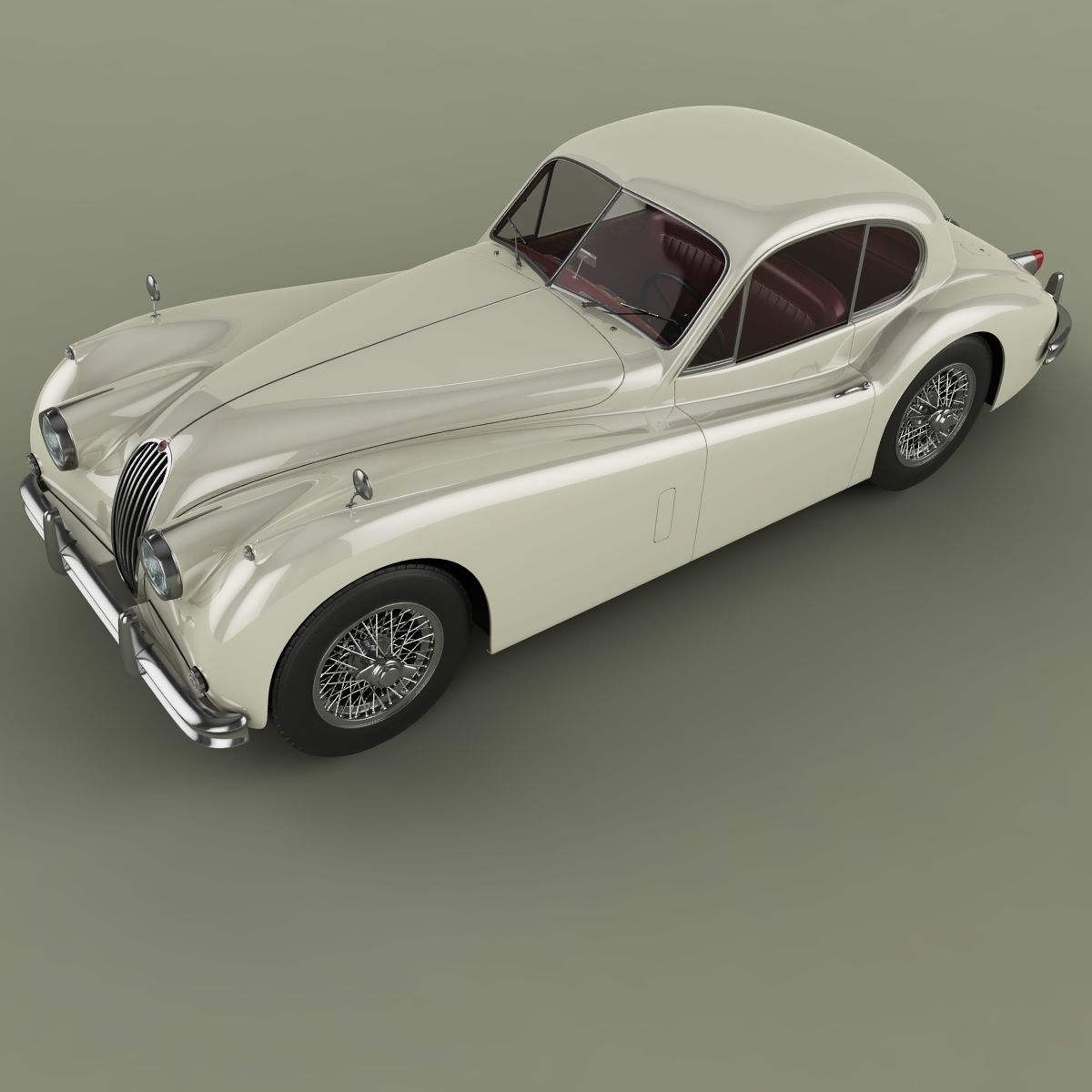 Jaguar XK140 Fixed Head Coupe 3D model_5