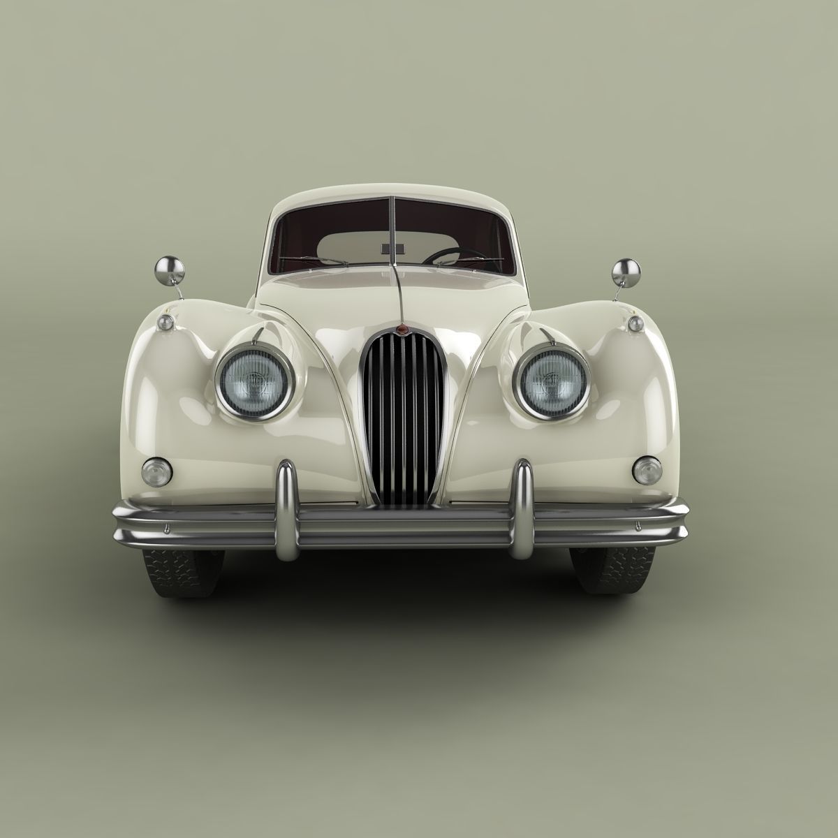 Jaguar XK140 Fixed Head Coupe 3D model_4
