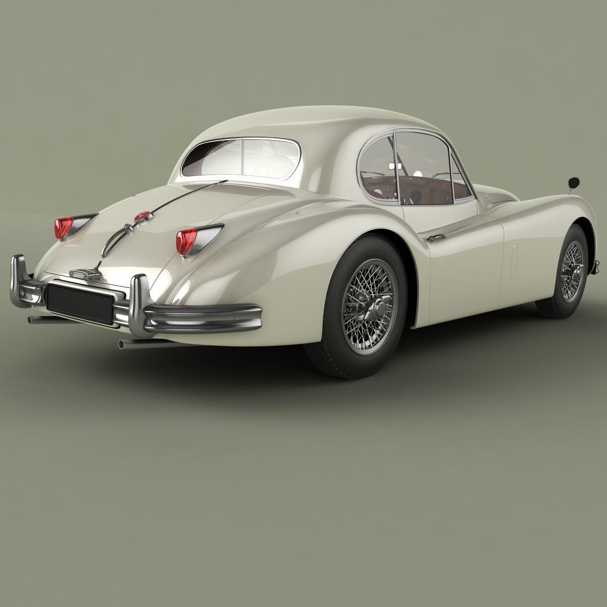 Jaguar XK140 Fixed Head Coupe 3D model_2