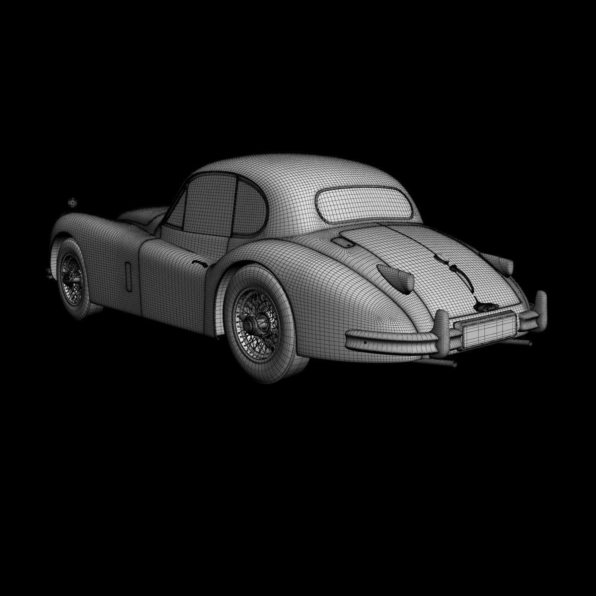 Jaguar XK140 Fixed Head Coupe 3D model_15