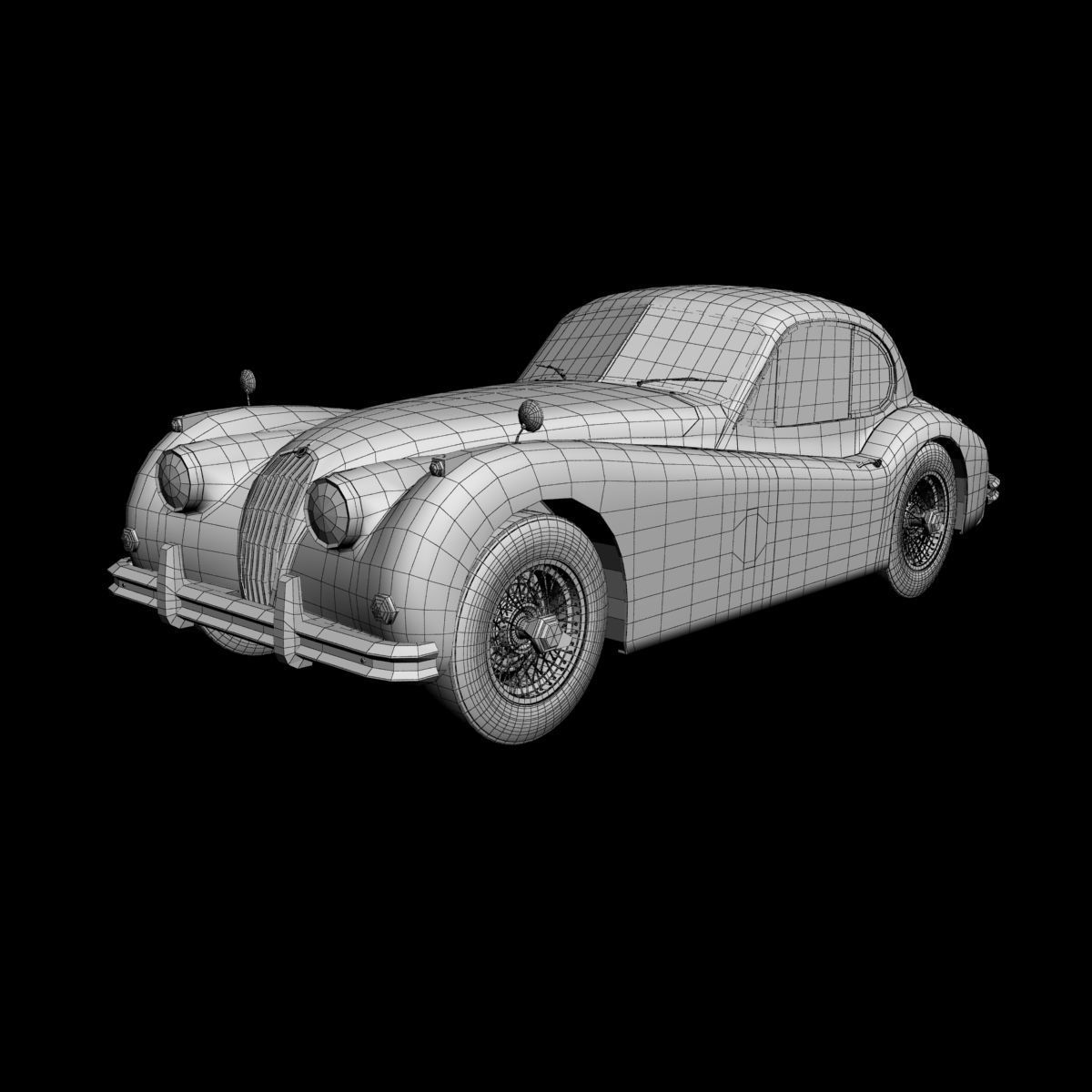 Jaguar XK140 Fixed Head Coupe 3D model_12