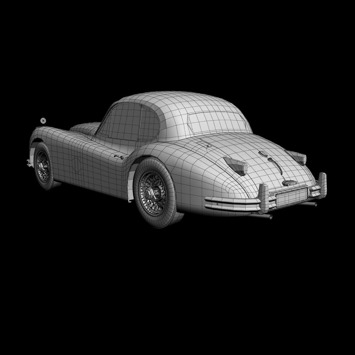 Jaguar XK140 Fixed Head Coupe 3D model_14