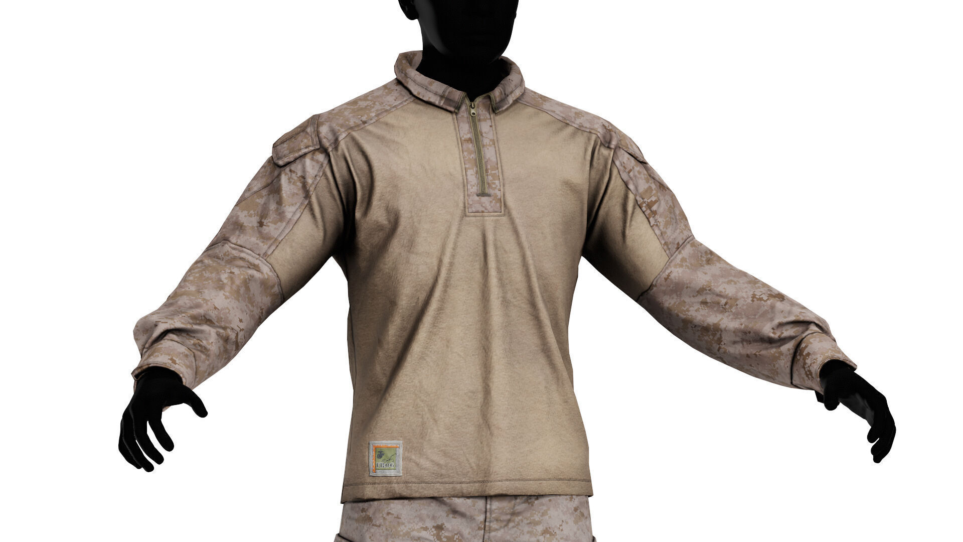 USMC FROG COMBAT UNIFORM Low-poly 3D model_4