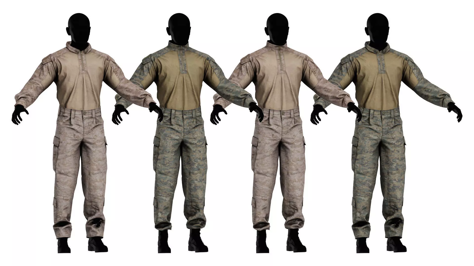 USMC FROG COMBAT UNIFORM Low-poly 3D model_0