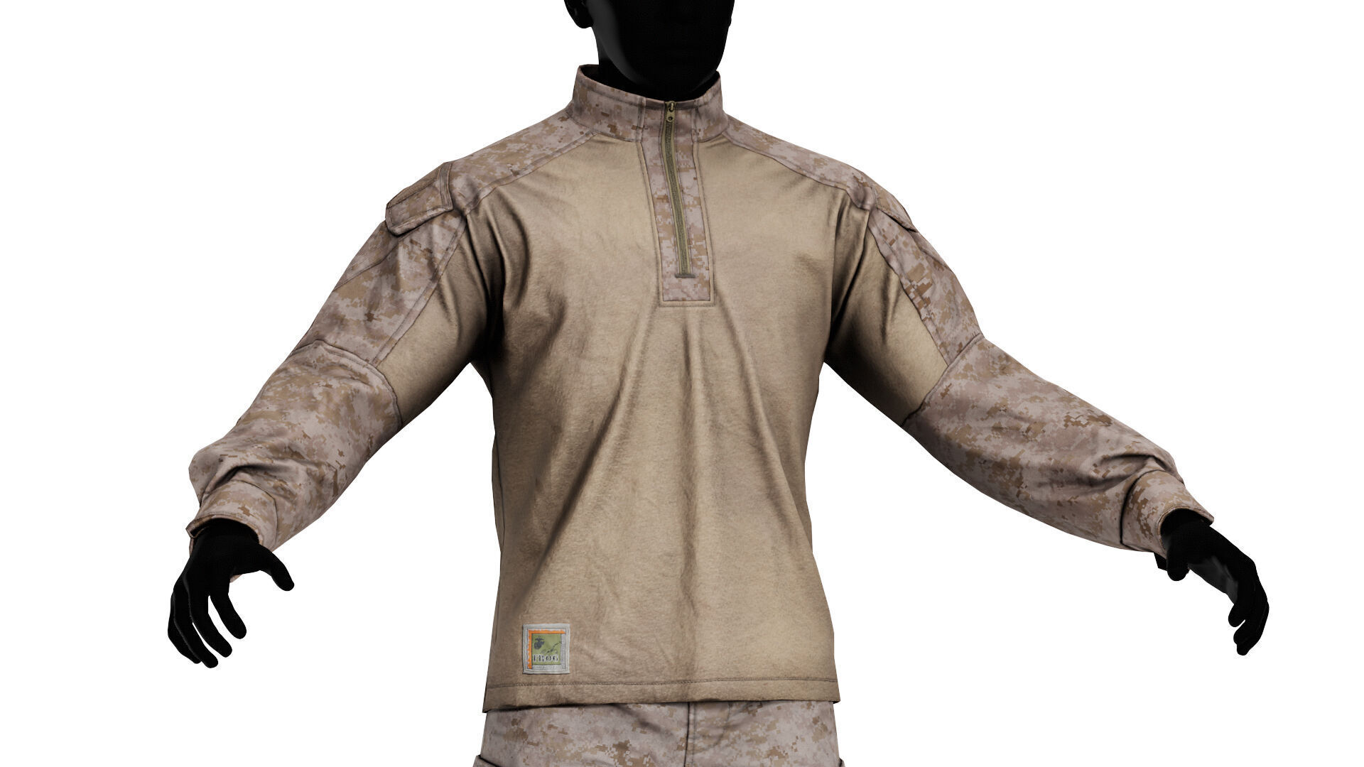 USMC FROG COMBAT UNIFORM Low-poly 3D model_7