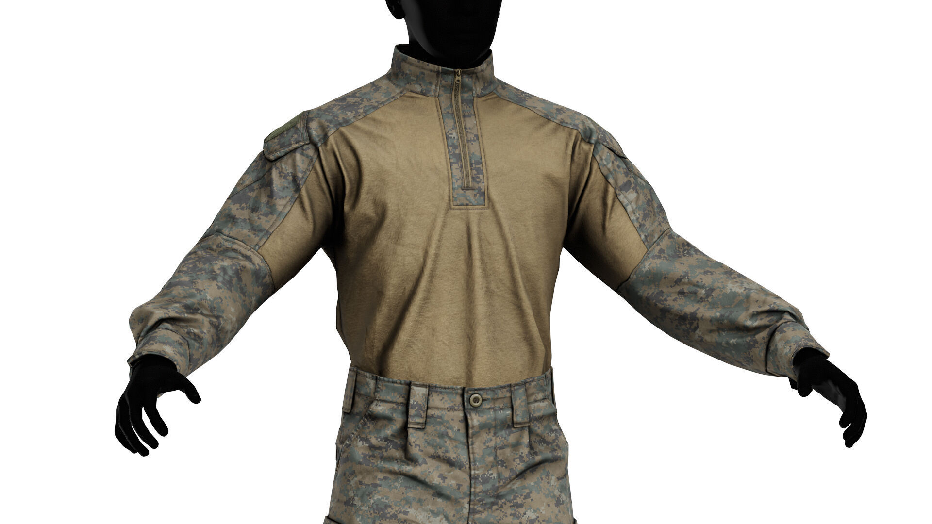 USMC FROG COMBAT UNIFORM Low-poly 3D model_6