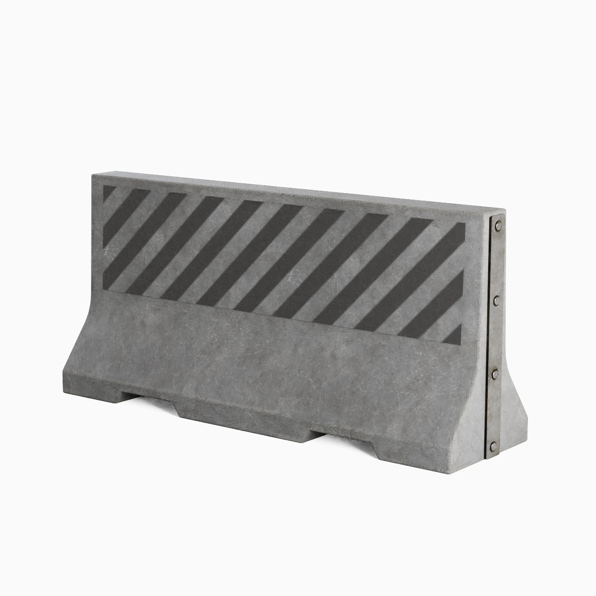 Large Concrete Barrier 04 Low-poly 3D model_1