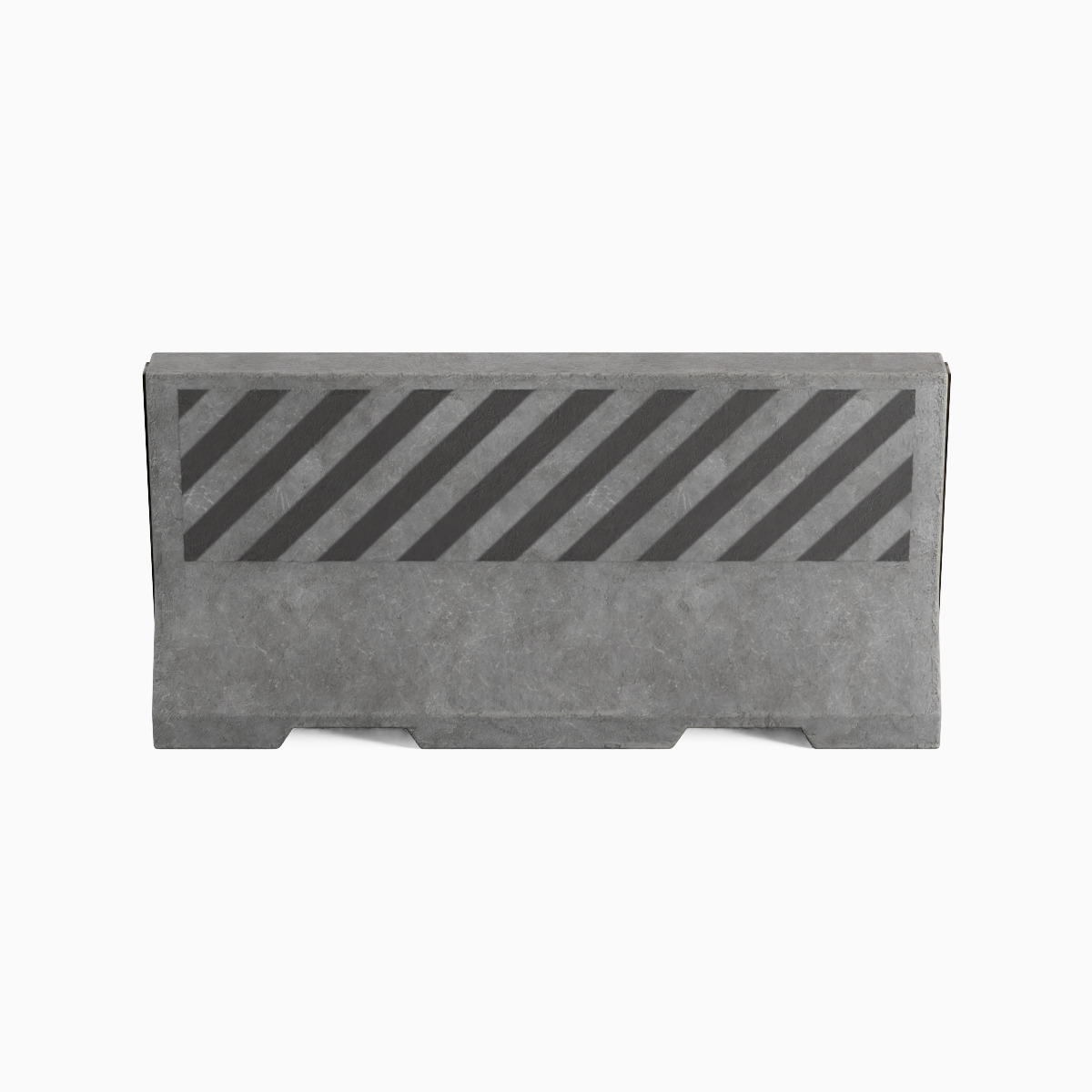 Large Concrete Barrier 04 Low-poly 3D model_5