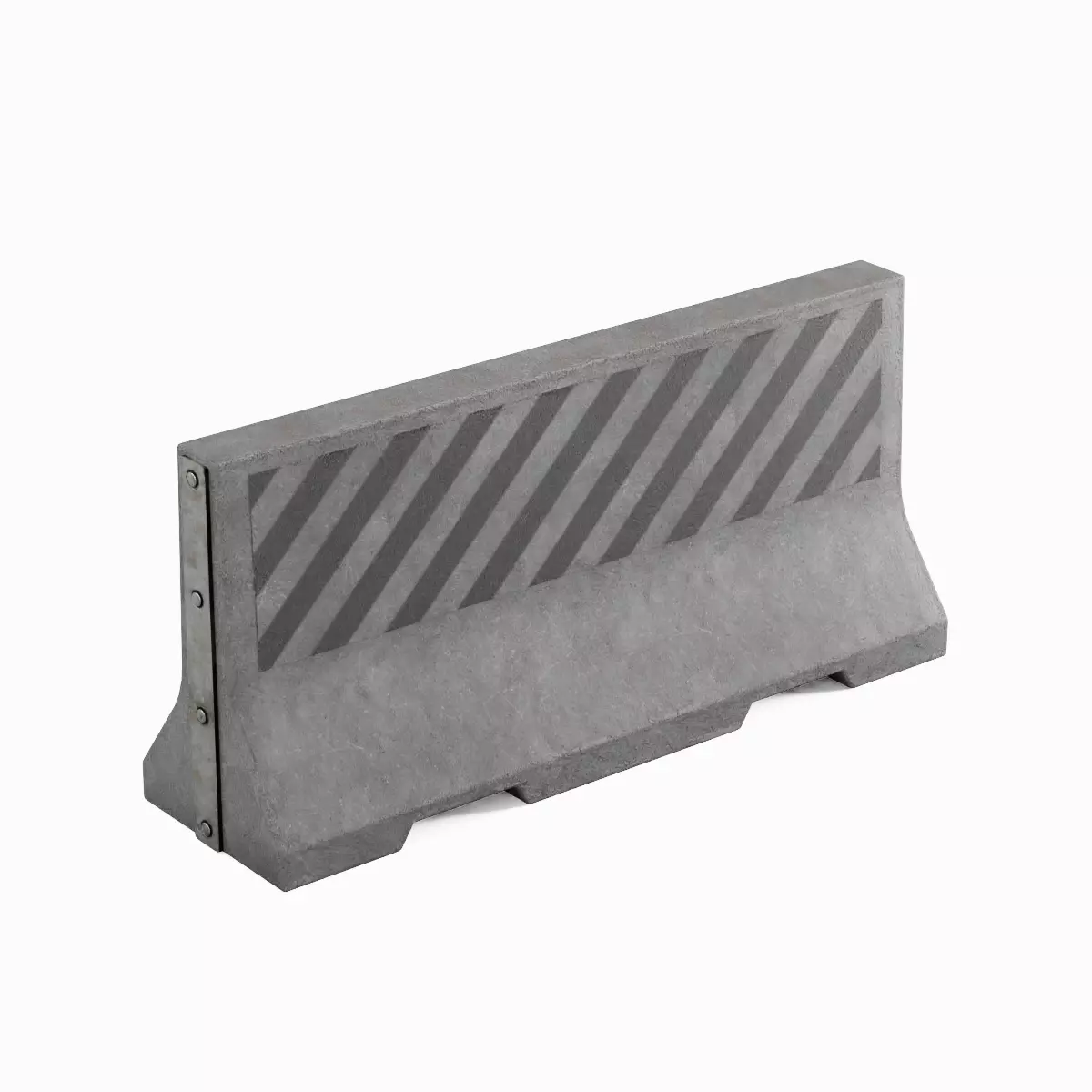 Large Concrete Barrier 04 Low-poly 3D model_0