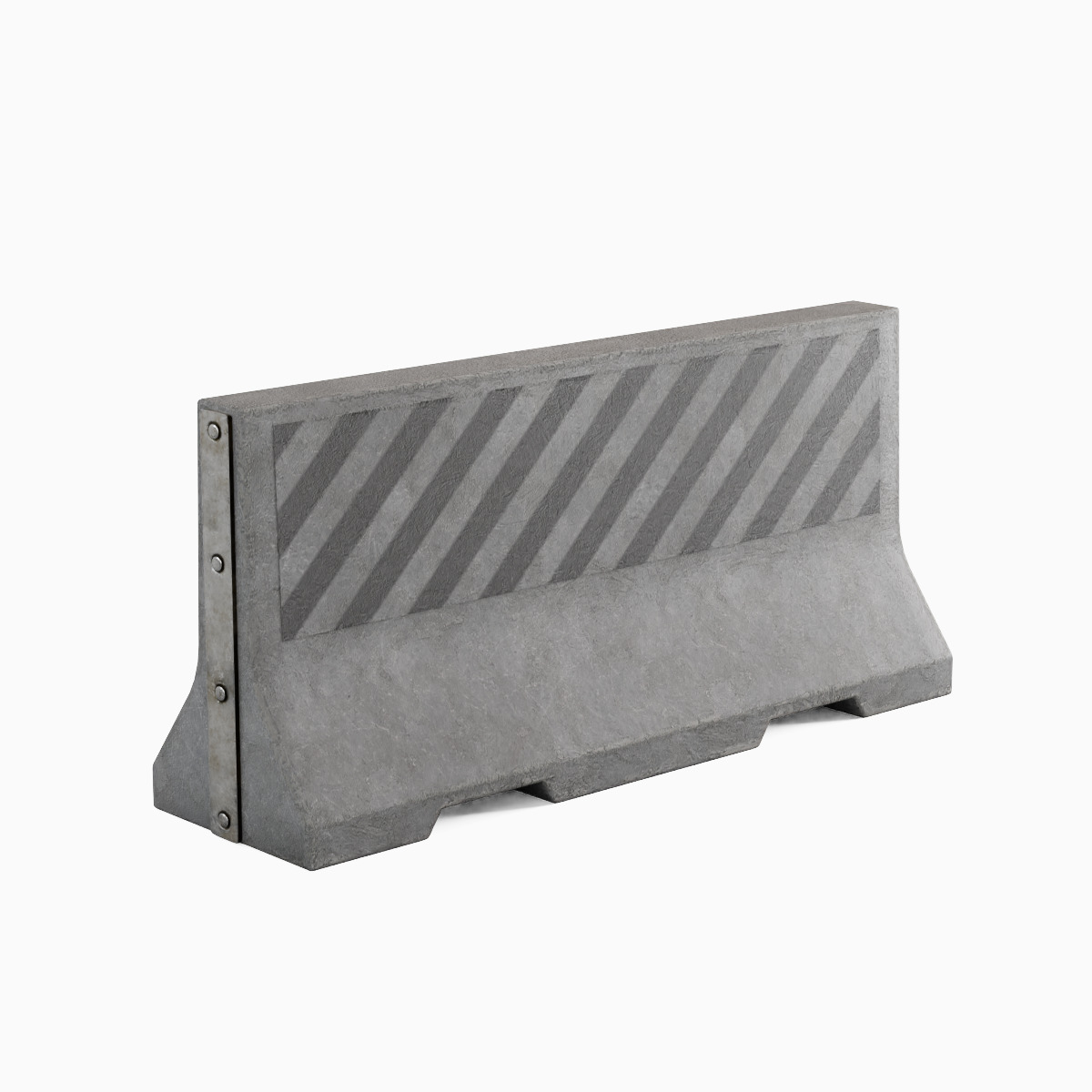 Large Concrete Barrier 04 Low-poly 3D model_3