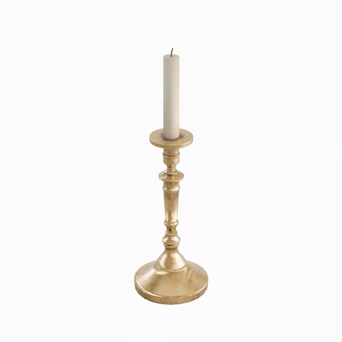 Vintage Candlestick 04 Low-poly 3D model_0
