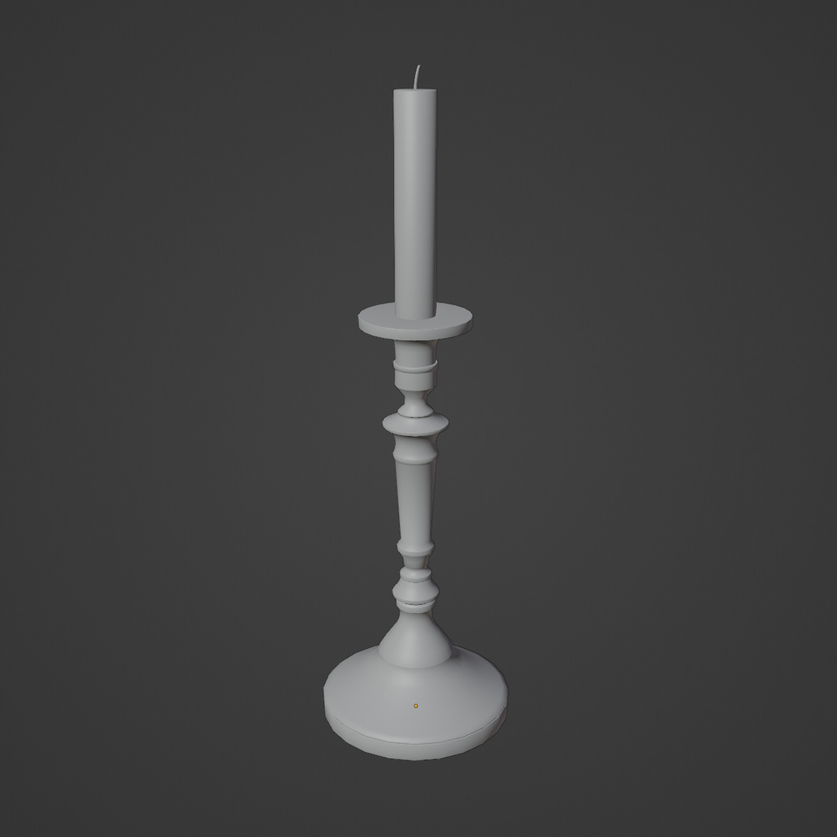 Vintage Candlestick 04 Low-poly 3D model_9
