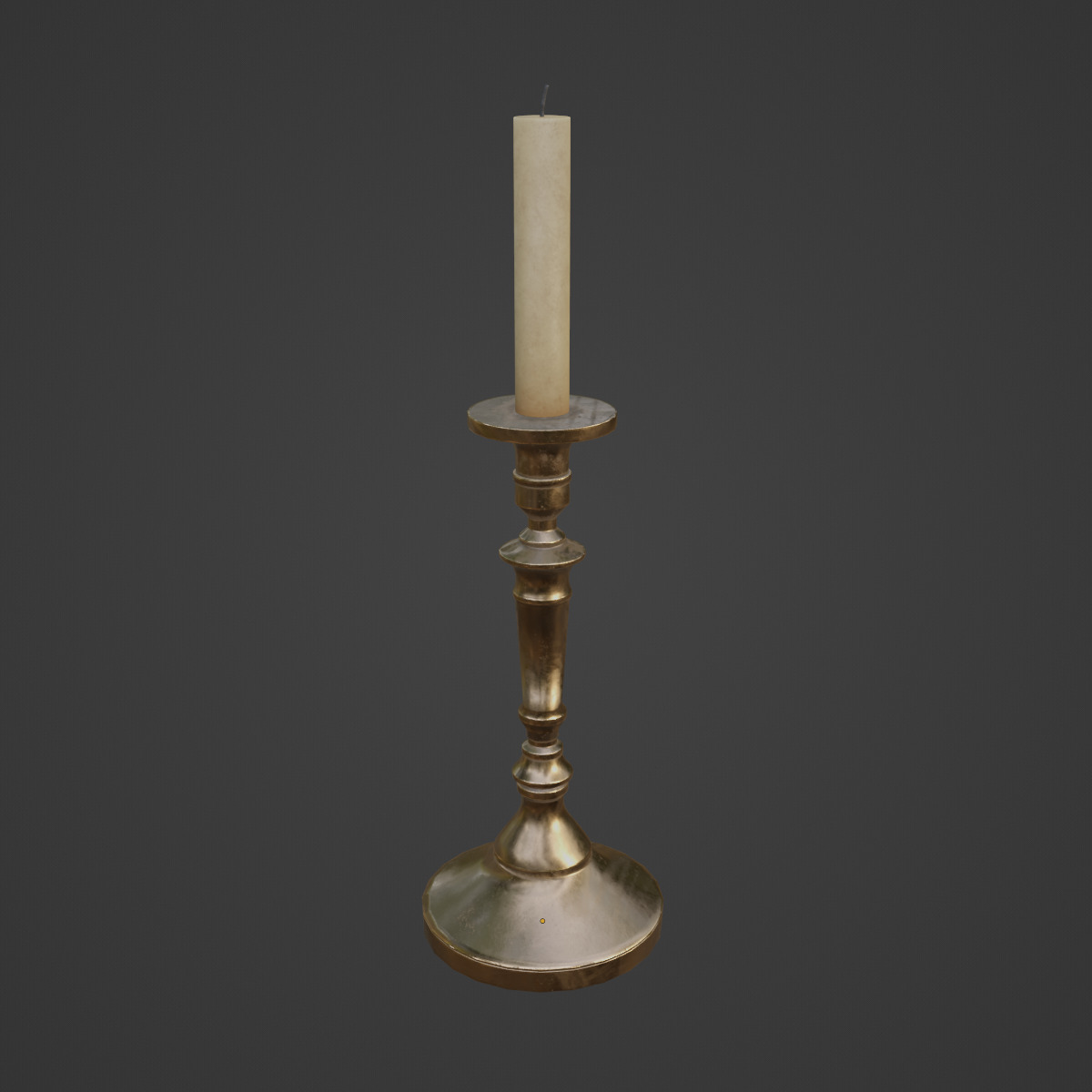 Vintage Candlestick 04 Low-poly 3D model_6