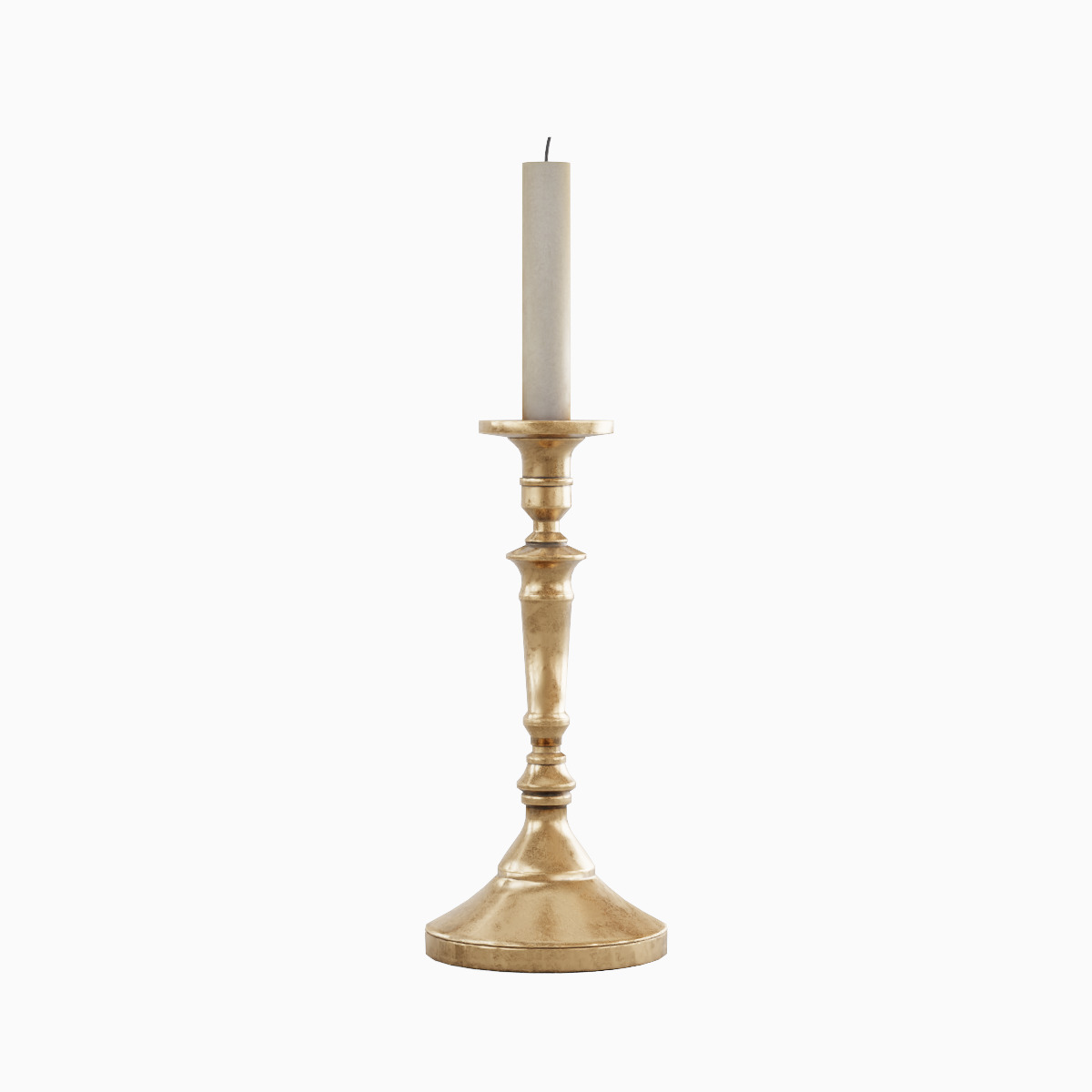 Vintage Candlestick 04 Low-poly 3D model_3